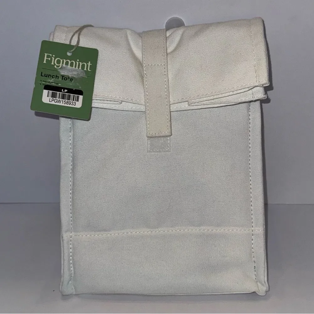 Figmint off White cream insulated lunch Bag tote NWT